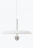 Lampa wisząca owalna aluminiowa biała 55cm minimalistyczna klasyczna uniwersalna nowoczesna Kantarell 22121 New Works